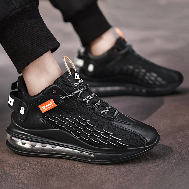 Gym shoes microfiber non-slip breathable air cushion