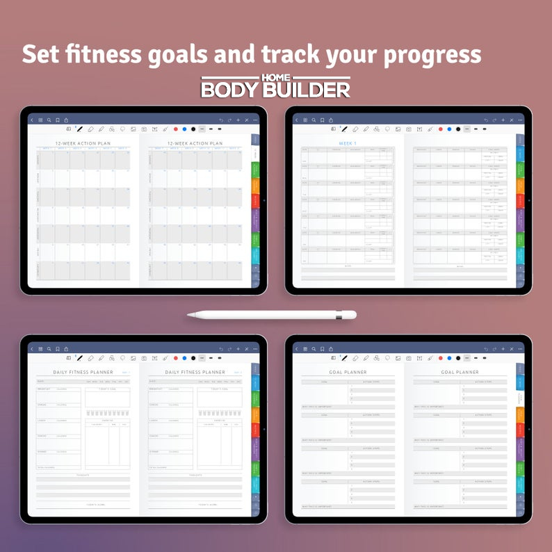 Digital Workout Planner For Goodnotes
